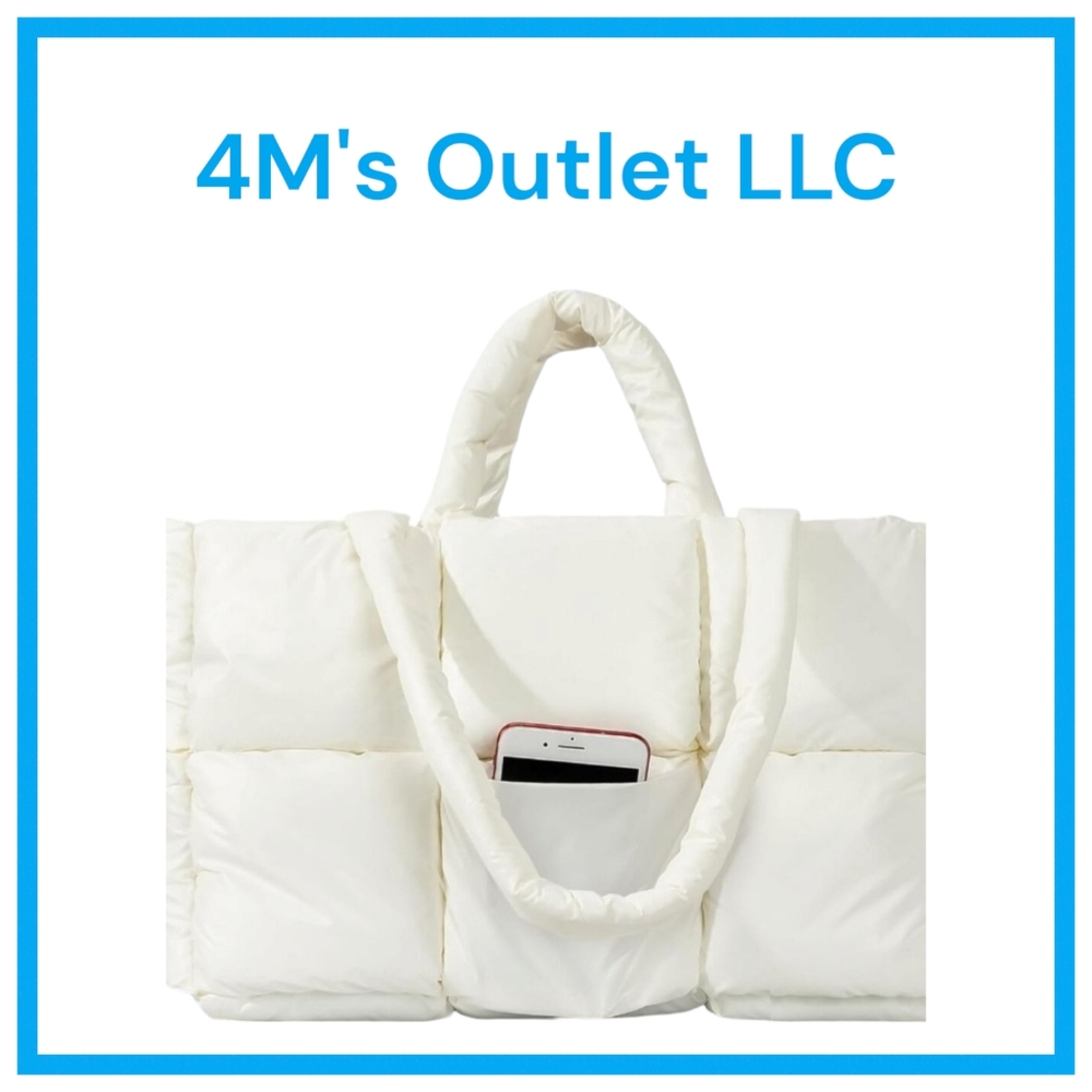 Tote Bag- Herald Puffer for Women Large Quilted Puffy Handbag Lightweight Winter
